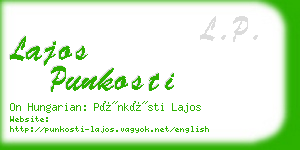 lajos punkosti business card